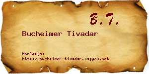 Bucheimer Tivadar névjegykártya